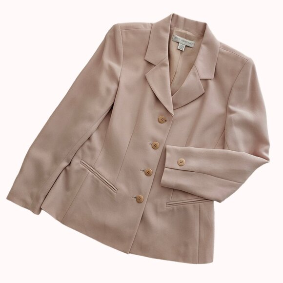 Petite Sophisticate Vintage Single-Breasted Blazer | NWT | 4P | Powder Pink - Picture 9 of 14